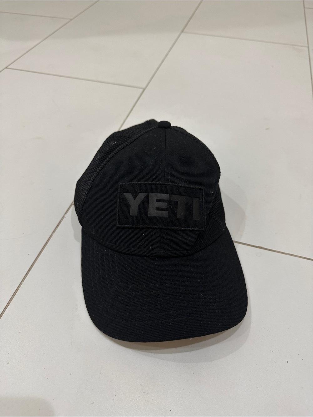 Yeti Black Mesh Logo Trucker Hat